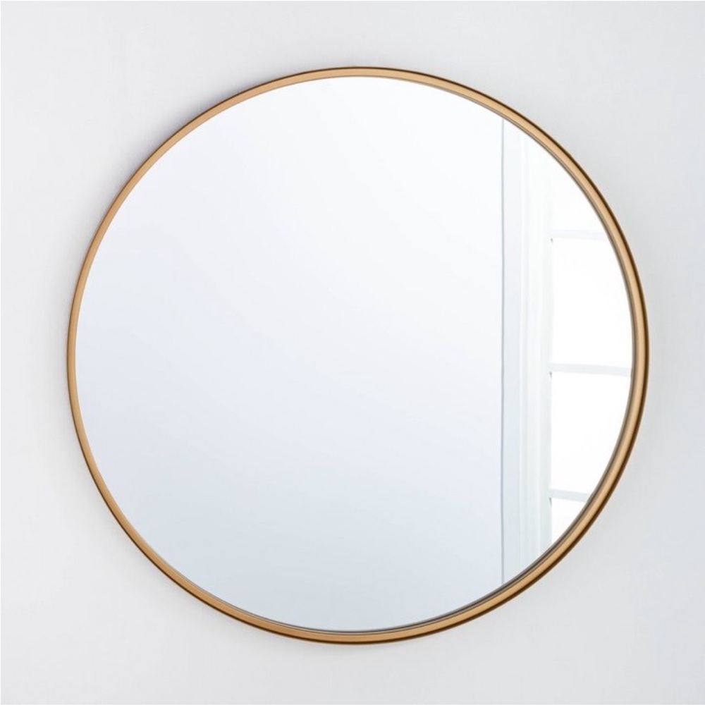 STUDIO MCGEE NWT round decorative wall mirror -brass -34” - Picture 2 of 7